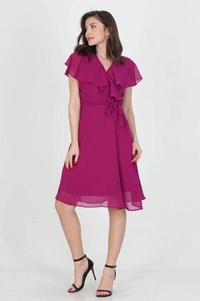 لباس بنفش زنانه بافتنی Neşeli Butik - کد 248641178