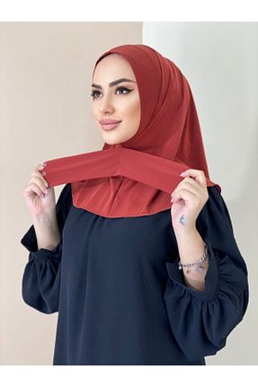 روسری نارنجی پلی استر کد 248814298