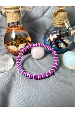 دستبند جواهر صورتی زنانه سنگ طبیعی Padore Accessory - کد 250496070