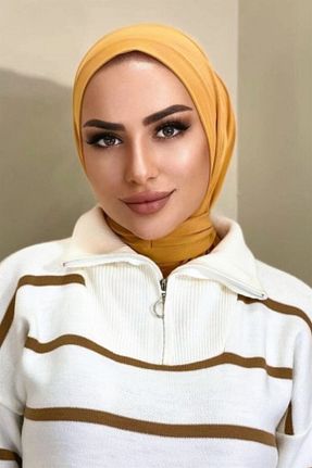کلاه شنای حجاب زرد زنانه Amisos Bone Şal Hazır Tesettür Giyim - کد 252024644