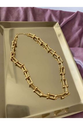 گردنبند جواهر طلائی زنانه روکش طلا CAXBERN - کد 247401242