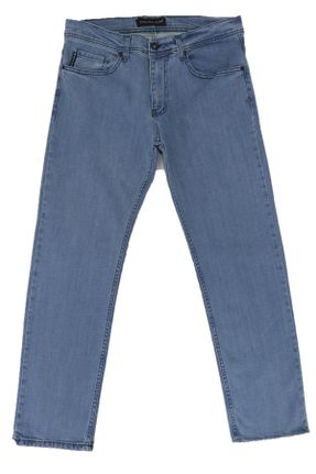 شلوار جین آبی مردانه پاچه لوله ای فاق بلند ساده بلند کد 359371997