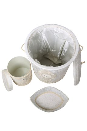 سبد لباس بژ پارچه Bonny Home - کد 69824528