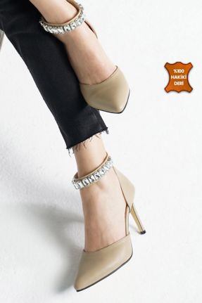 کفش مجلسی سفید زنانه پاشنه کوتاه ( 4 - 1 cm ) چرم طبیعی پاشنه نازک کد 255329518