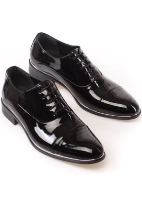 کفش کلاسیک مشکی مردانه چرم لاکی پاشنه کوتاه ( 4 - 1 cm ) پاشنه ساده کد 255669805