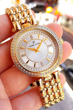 ساعت مچی طلائی زنانه 38 میلی متر Daniel Klein - کد 42676265