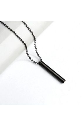 گردنبند استیل ( فولاد ) مشکی مردانه idolavm - کد 69255155