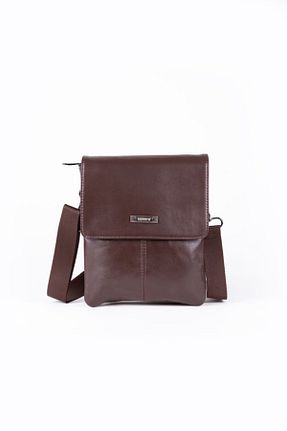 کیف پستچی قهوه ای زنانه چرم خالص DERRYS - کد 69378853