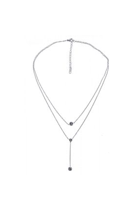 گردنبند استیل ( فولاد ) رودیوم MODAMUGO - کد 69387006