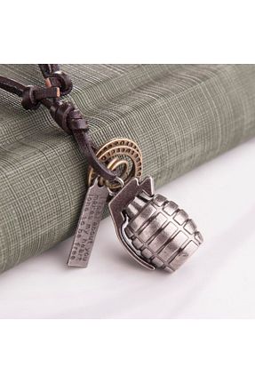 گردنبند استیل ( فولاد ) طوسی مردانه idolavm - کد 69533744