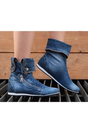 بوت / نیم بوت آبی زنانه پارچه ای StarBlueMooN - کد 95207629