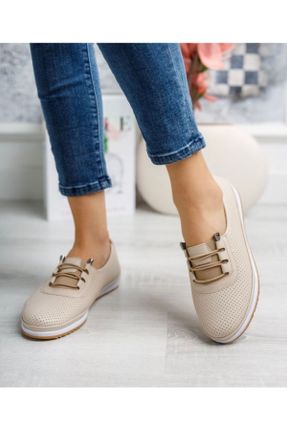 کفش کلاسیک بژ زنانه چرم مصنوعی پاشنه کوتاه ( 4 - 1 cm ) پاشنه ساده کد 250452127