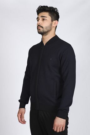 پلیور سرمه ای مردانه بافت دار BOSMENTI - کد 252958655