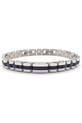 دستبند استیل (فولاد) مشکی مردانه استیل (فولاد) Genel Markalar - کد 84689390