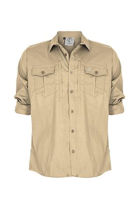 پیراهن بژ مردانه Overshirt Q Steinbock - کد 257212155
