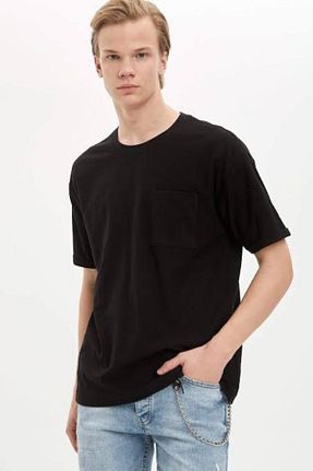 تیشرت مشکی مردانه اورسایز AA Butik - کد 255180996