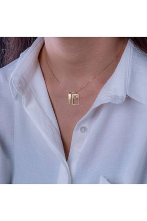 گردنبند نقره طلائی زنانه 925 عیار Nida Jewelry - کد 257977687