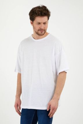 تی شرت سفید زنانه اورسایز پنبه - پلی استر کد 256104943