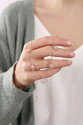 گردنبند نقره صورتی زنانه 925 عیار Lia Berto - کد 256230235