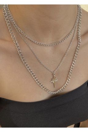 گردنبند جواهر زنانه برنز کد 242183507