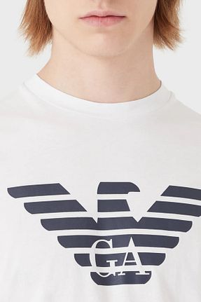 تیشرت سفید مردانه رگولار Emporio Armani - کد 256605350