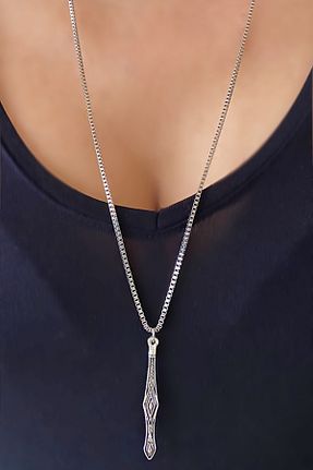 گردنبند جواهر زنانه Wish Silver Aksesuar - کد 258467986