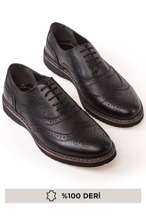 کفش کلاسیک مشکی مردانه چرم خالص maximoda - کد 258184872