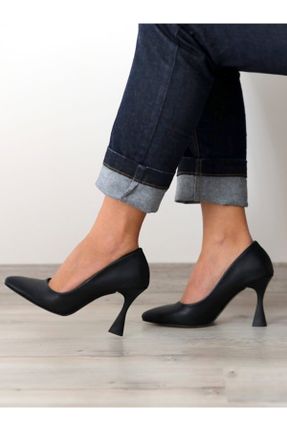 کفش پاشنه بلند کلاسیک مشکی زنانه چرم مصنوعی پاشنه نازک پاشنه متوسط ( 5 - 9 cm ) کد 158456083