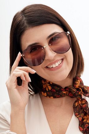 عینک آفتابی بنفش زنانه UV400 Babafiyatlar - کد 258200015