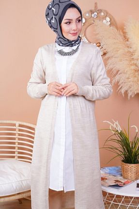 رویه حجاب بژ زنانه اکریلیک FY Giyim - کد 55277923