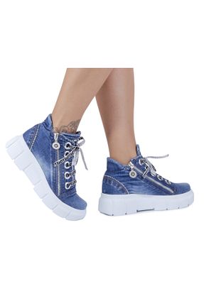 بوت / نیم بوت آبی زنانه چرم مصنوعی StarBlueMooN - کد 259431248