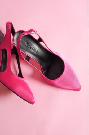 کفش پاشنه بلند کلاسیک صورتی زنانه پاشنه نازک نوبوک پاشنه متوسط ( 5 - 9 cm ) کد 258452659