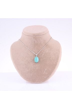گردنبند جواهر آبی زنانه سنگ طبیعی OSMANLI DEĞERLİ TAŞ - کد 259399579