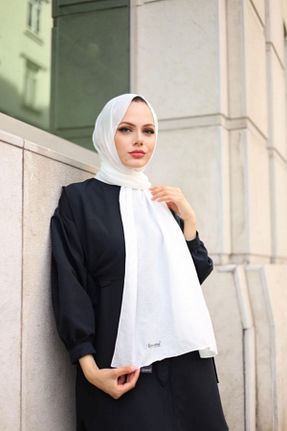 شال سفید زنانه پنبه ای asellina - کد 259958266