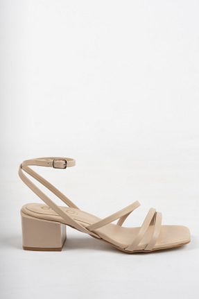 صندل بژ زنانه پاشنه ضخیم Diardi - کد 250046653