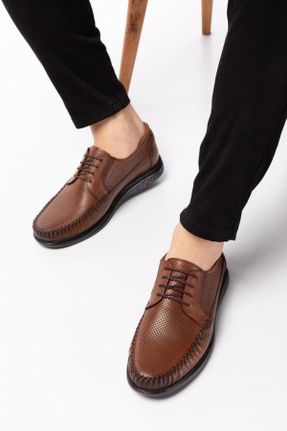 کفش کژوال قهوه ای مردانه چرم طبیعی کد 259978690