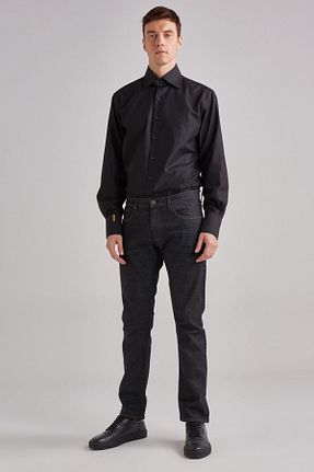 شلوار جین سرمه ای مردانه پاچه لوله تفنگی WOOLRICH - کد 260121022