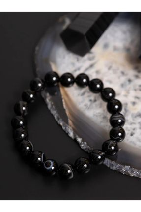 دستبند جواهر مشکی زنانه سنگ طبیعی کد 260905987