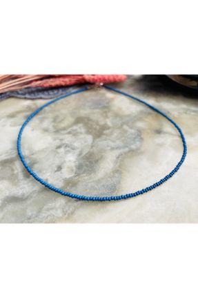 گردنبند جواهر آبی زنانه اکریلیک کد 251209507