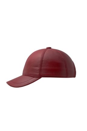 کلاه قرمز زنانه چرم طبیعی کد 259667019