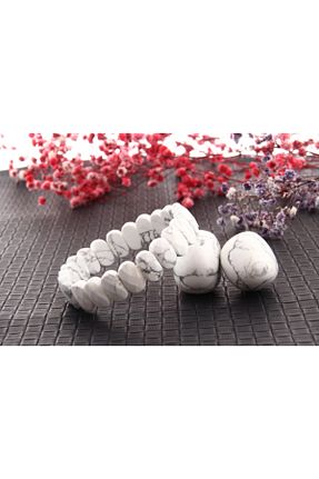 دستبند جواهر سفید زنانه سنگ طبیعی OSMANLI DOĞAL TAŞ - کد 59236908