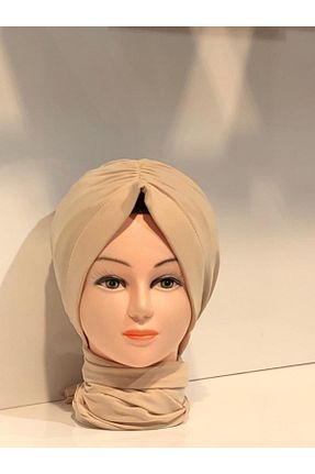 روسری بژ پنبه ای ŞURA ŞAL - کد 69302852