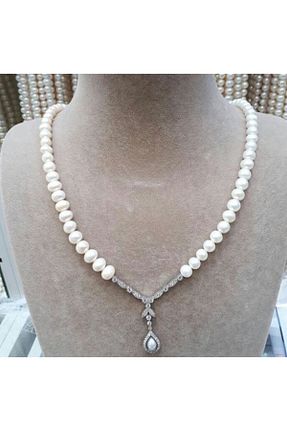 گردنبند مروارید مروارید فرهنگی Aşina Gümüş - کد 69368754
