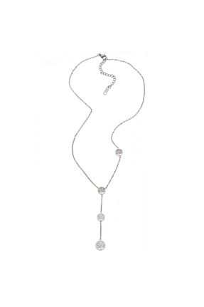 گردنبند استیل ( فولاد ) زنانه رودیوم MODAMUGO - کد 69387043