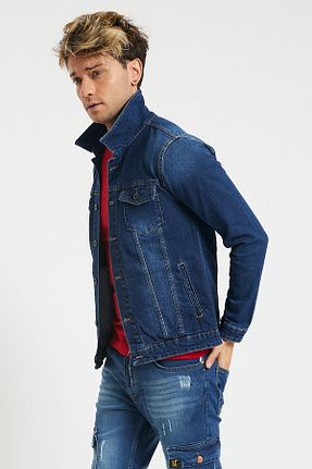 کاپشن آبی مردانه اسلیم فیت Serseri Jeans - کد 48733039