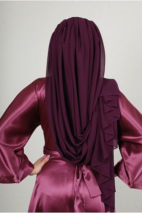 روسری بنفش ساده Yasmin S