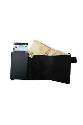 کیف پول مشکی مردانه چرم خالص U.S. Polo Assn. - کد 33300698