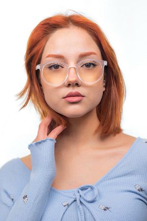 عینک محافظ نور آبی سفید زنانه کریستال B-Block - کد 250137110