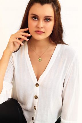 گردنبند نقره طلائی زنانه 925 عیار Tasarlatak - کد 76163298
