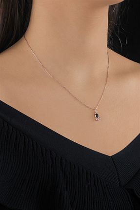 گردنبند نقره صورتی زنانه 925 عیار Ziu - کد 97564555